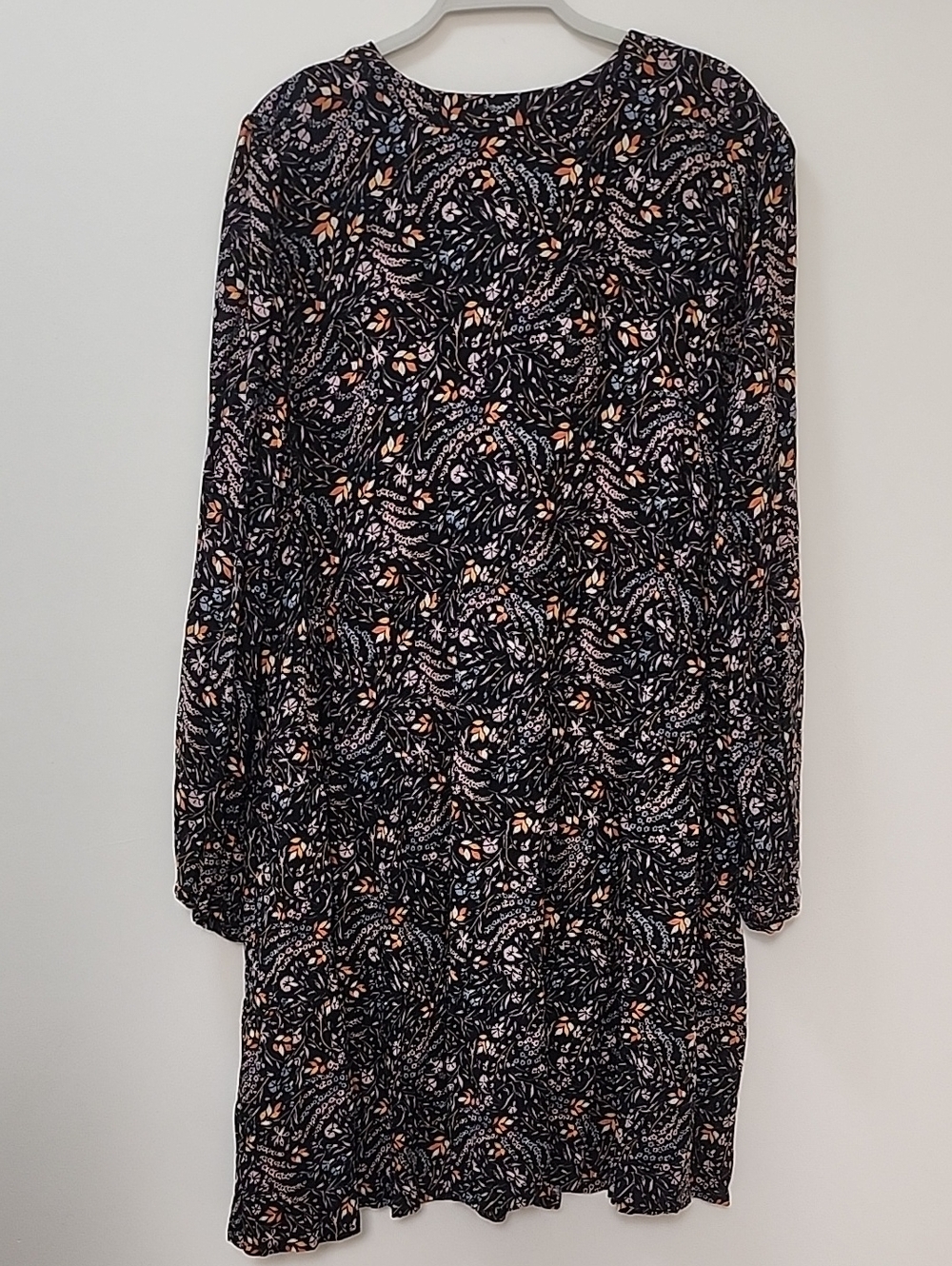Maeve Anthropologie Black Floral Mini Dress Tiered Ruffle Womens Boho Western 2X - Picture 10 of 16
